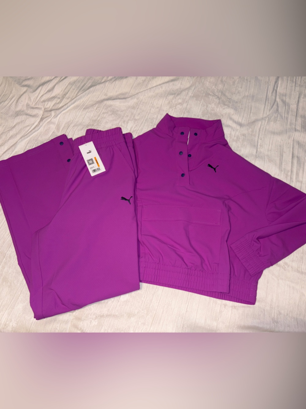 Puma Vivid Purple tracksuit Set - Bright Magenta Top & Pants